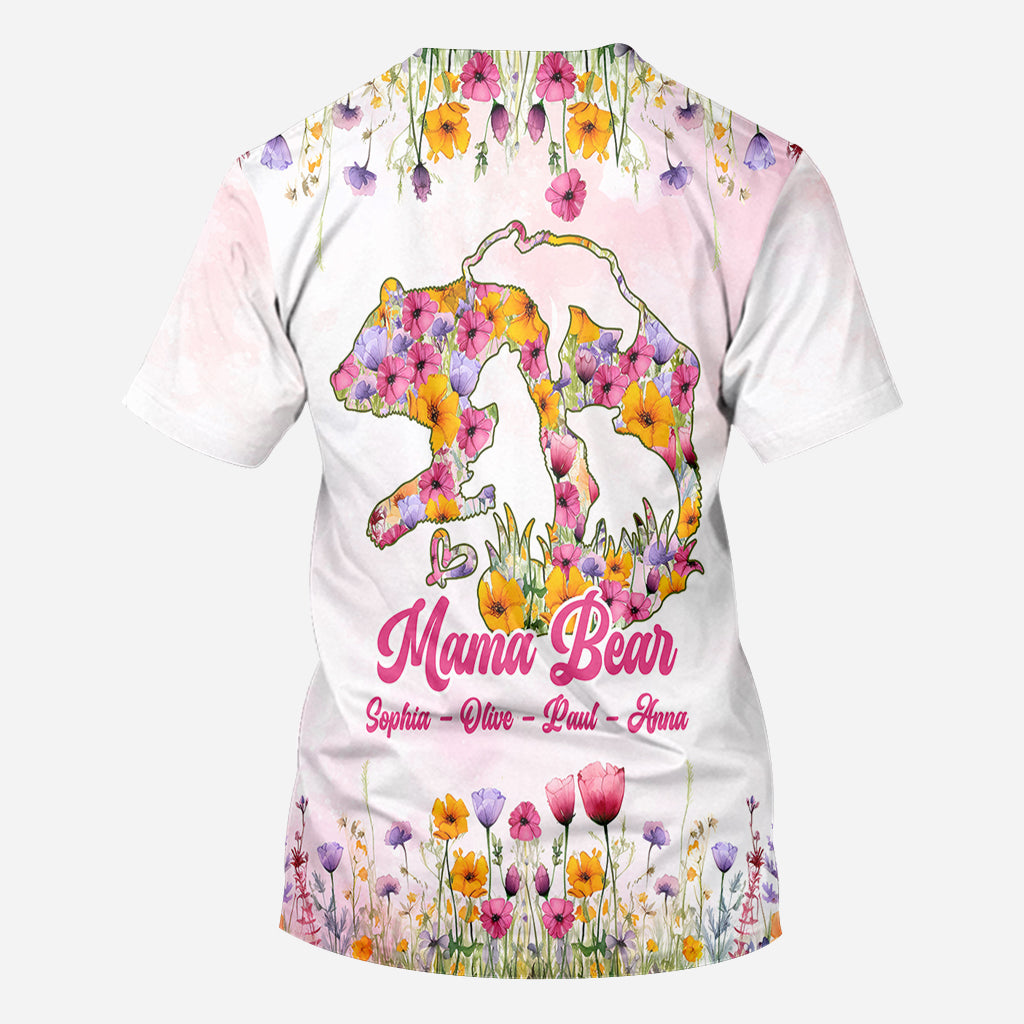 T-shirt personnalisé « Maman Ours » - T-shirt intégral pour maman