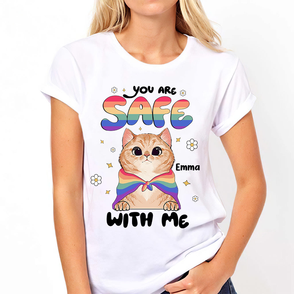 Tu es en sécurité - T-shirt et sweat à capuche personnalisés de soutien LGBT