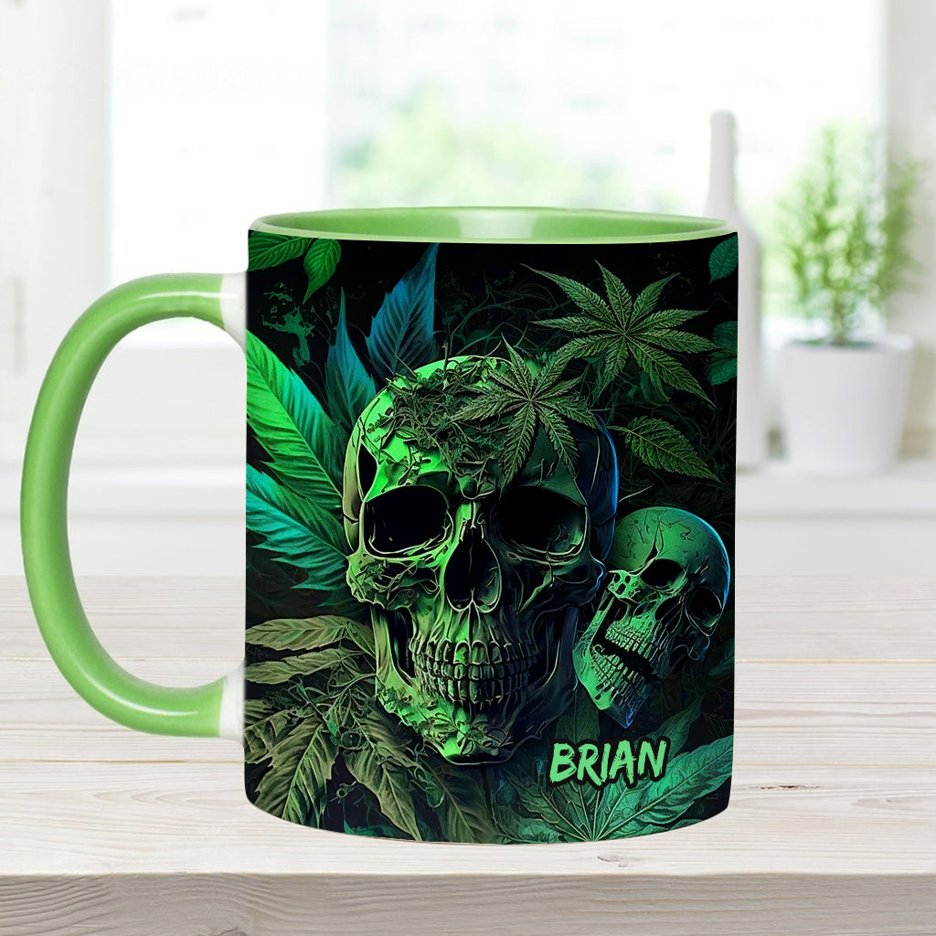 Mug personnalisé motif crâne de cannabis