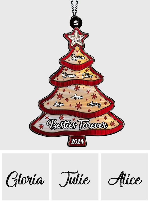 Meilleures amies pour toujours - Attrape-soleil personnalisé à suspendre à la fenêtre 