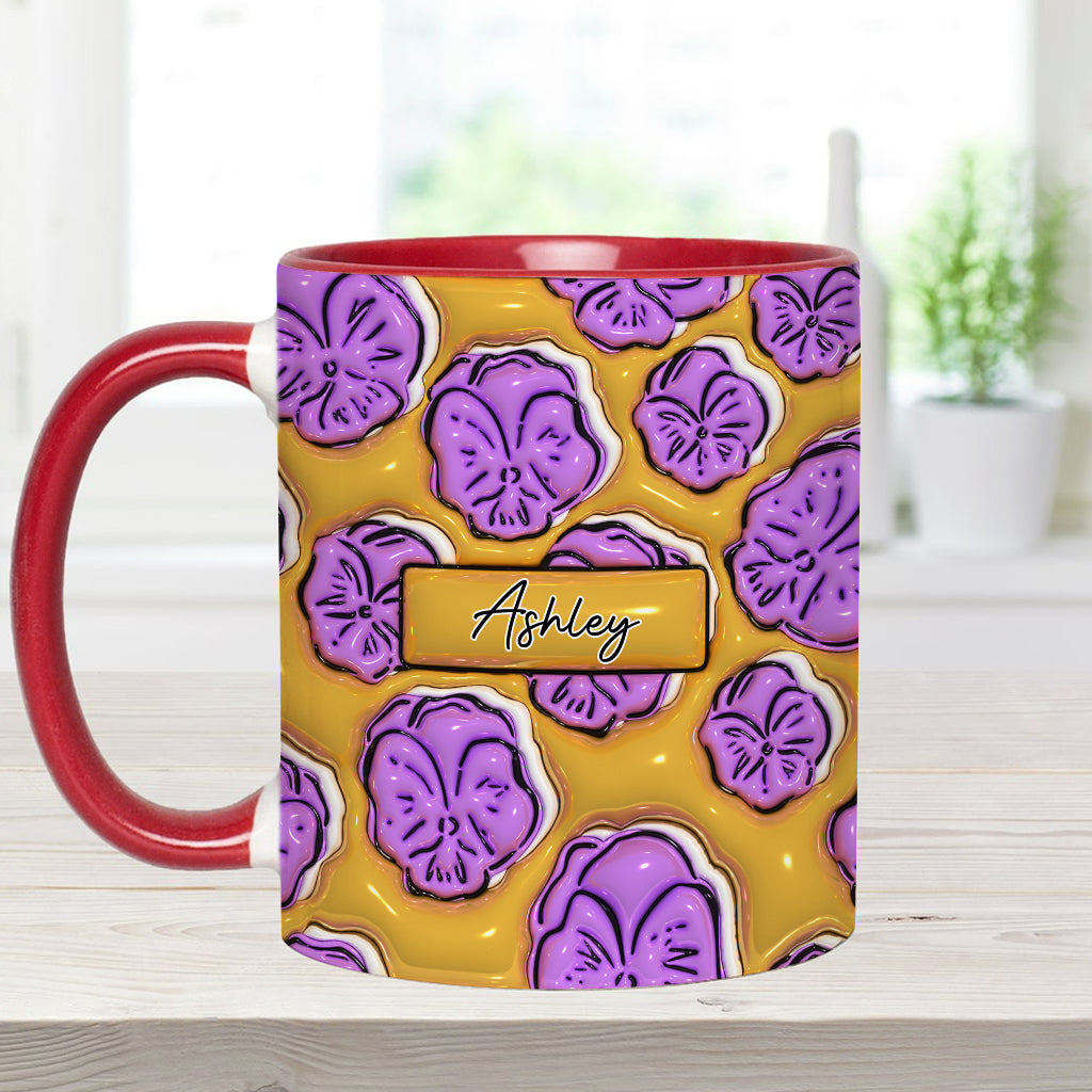 Birth Month Flower - Personalized Birthday Accent Mug
