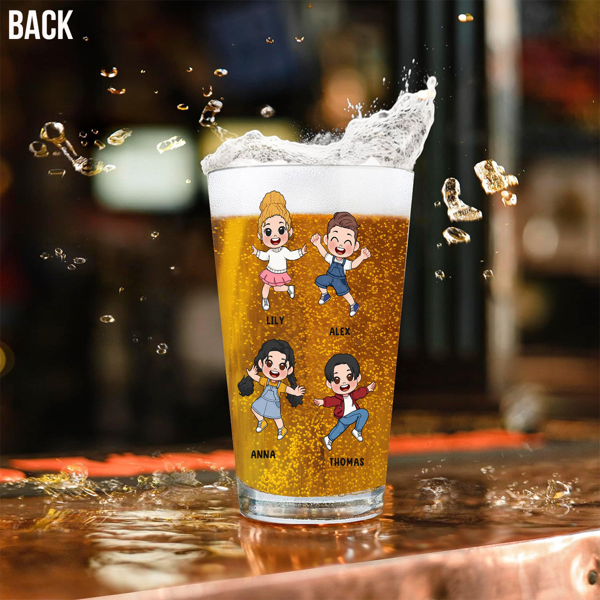 To Dad From The Reason You Drink - Personalized Father Beer Glass