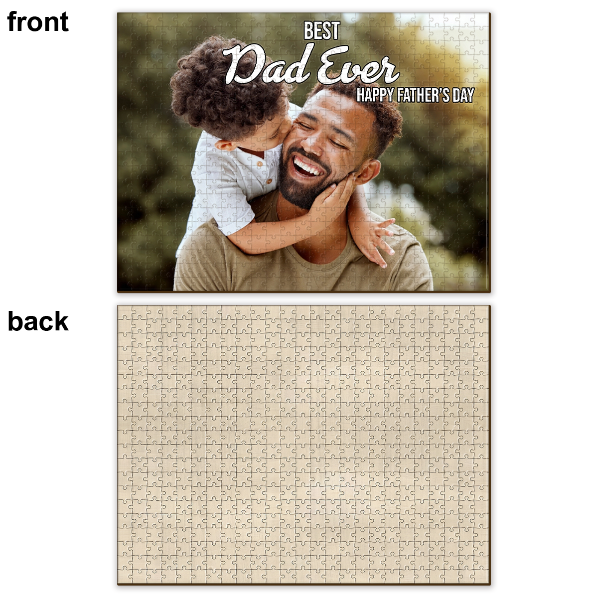 Meilleur papa du monde ! Bonne fête des pères ! Puzzle personnalisé pour papa