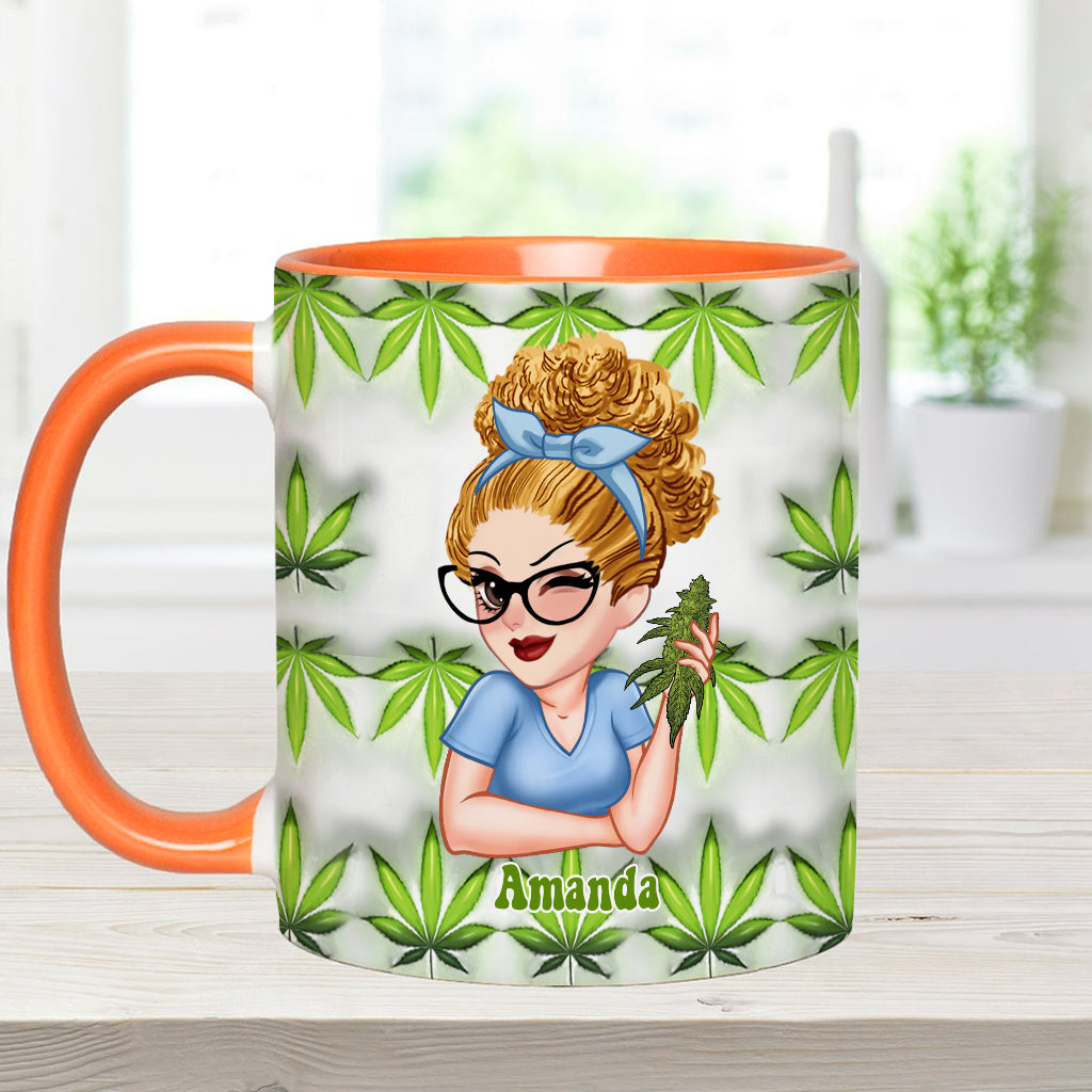 Mug personnalisé « Pretty Little Pothead » avec motif cannabis