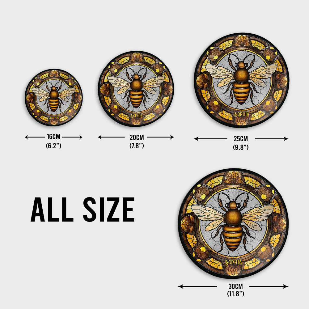 Magnifique abeille - Attrape-soleil personnalisé en vitrail avec motif abeille