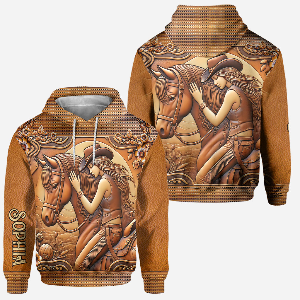 A Girl And Her Horse - Personalized Horse Hoodie and Leggings