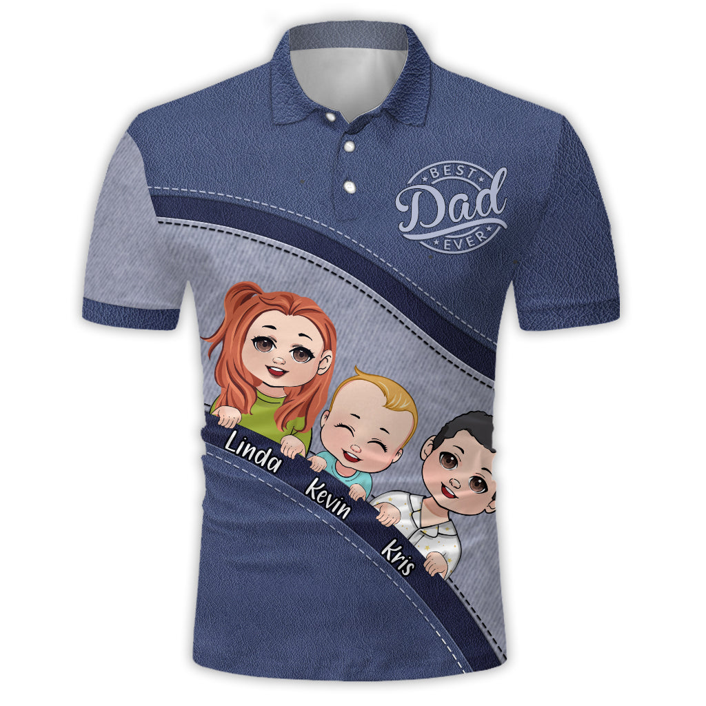 Daddy's Team Unbreakable Bond - Personalized Father Polo Shirt