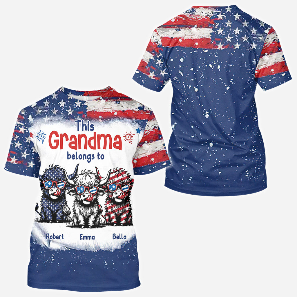 Cette grand-mère appartient à ces adorables petits bouts de chou - T-shirt personnalisé intégral