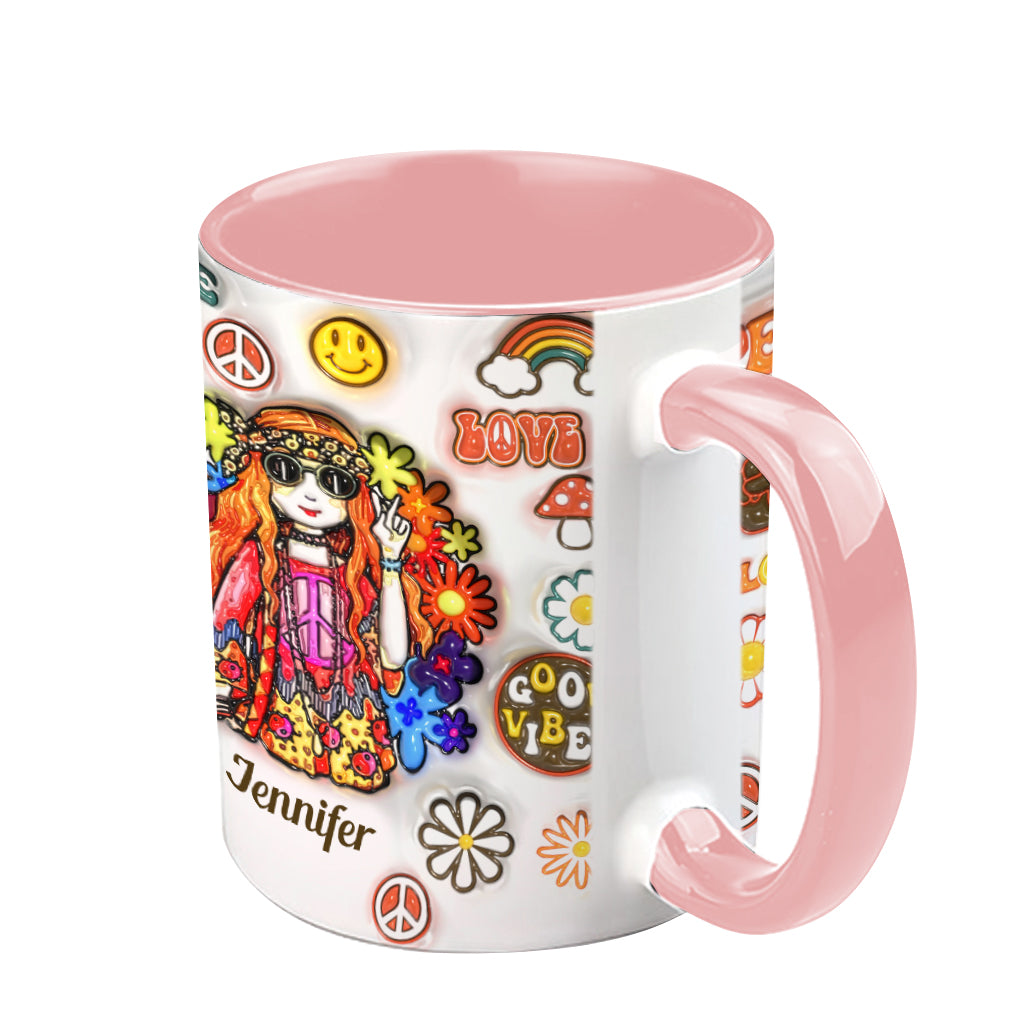 Les vieilles hippies ne meurent pas, elles se transforment en grand-mères folles - Mug personnalisé à l'esprit hippie