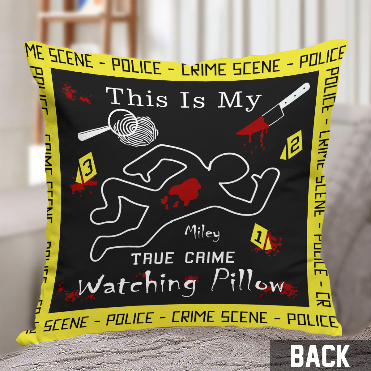 True Crime Pillow - Personalized Throw Pillow