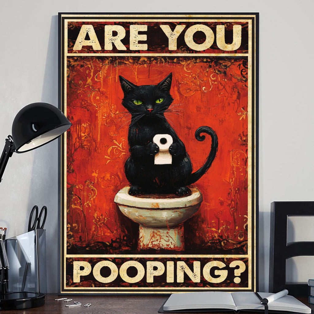 Êtes-vous en train de péter ? - Toile et affiche Chat Noir