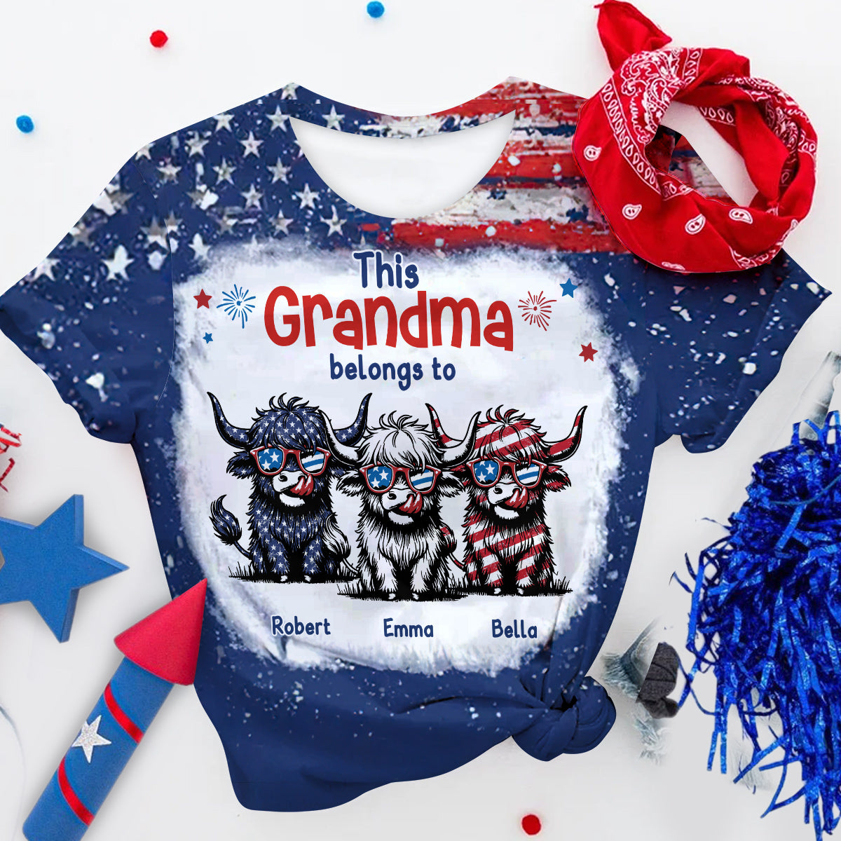 Cette grand-mère appartient à ces adorables petits bouts de chou - T-shirt personnalisé intégral