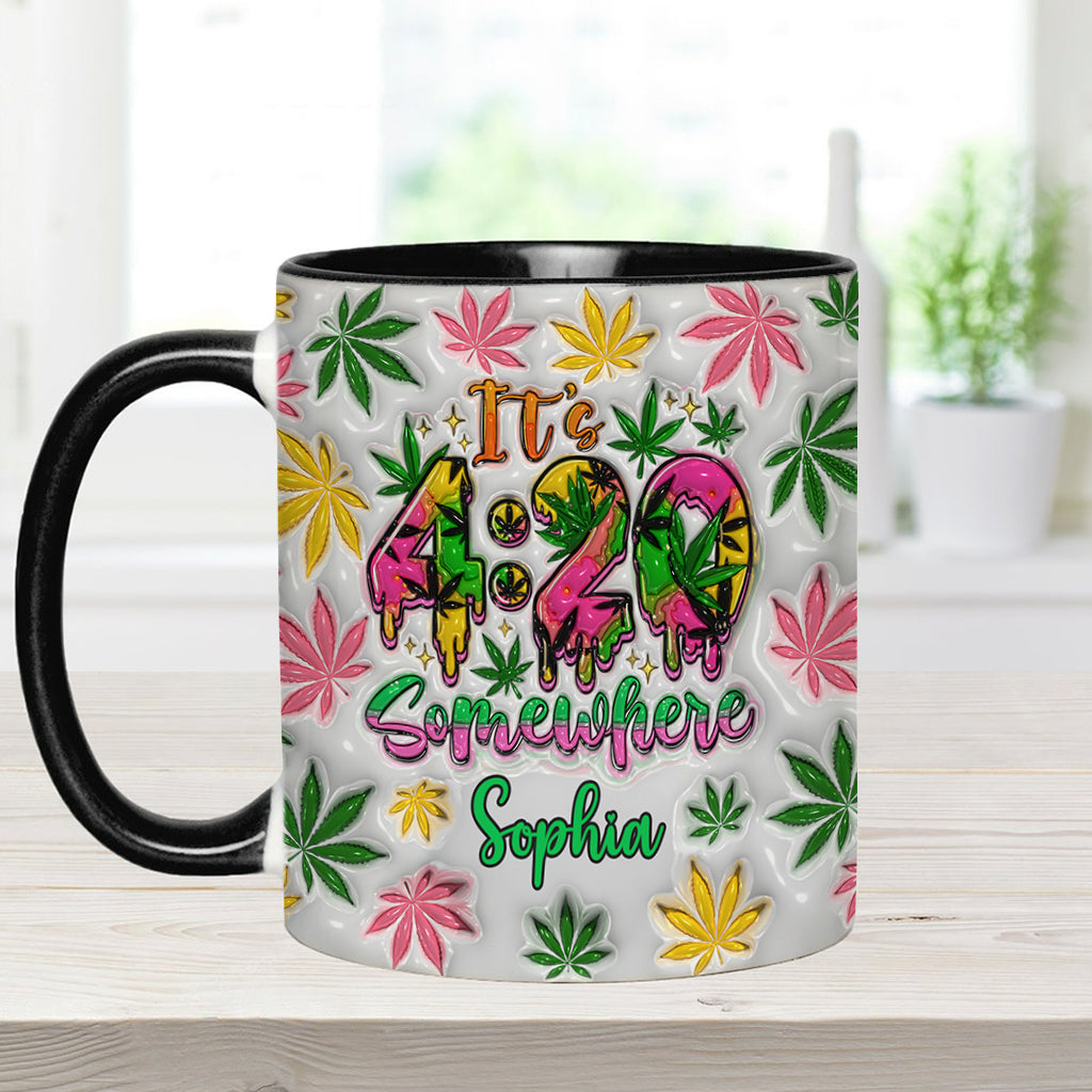 It's 4:20 Somewhere - Personalized Weed Accent Mug