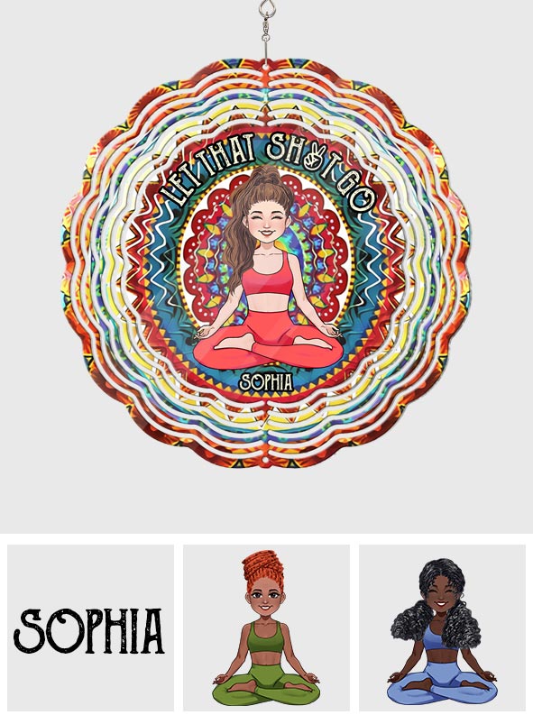 Lâchez prise - Girouette de yoga personnalisée