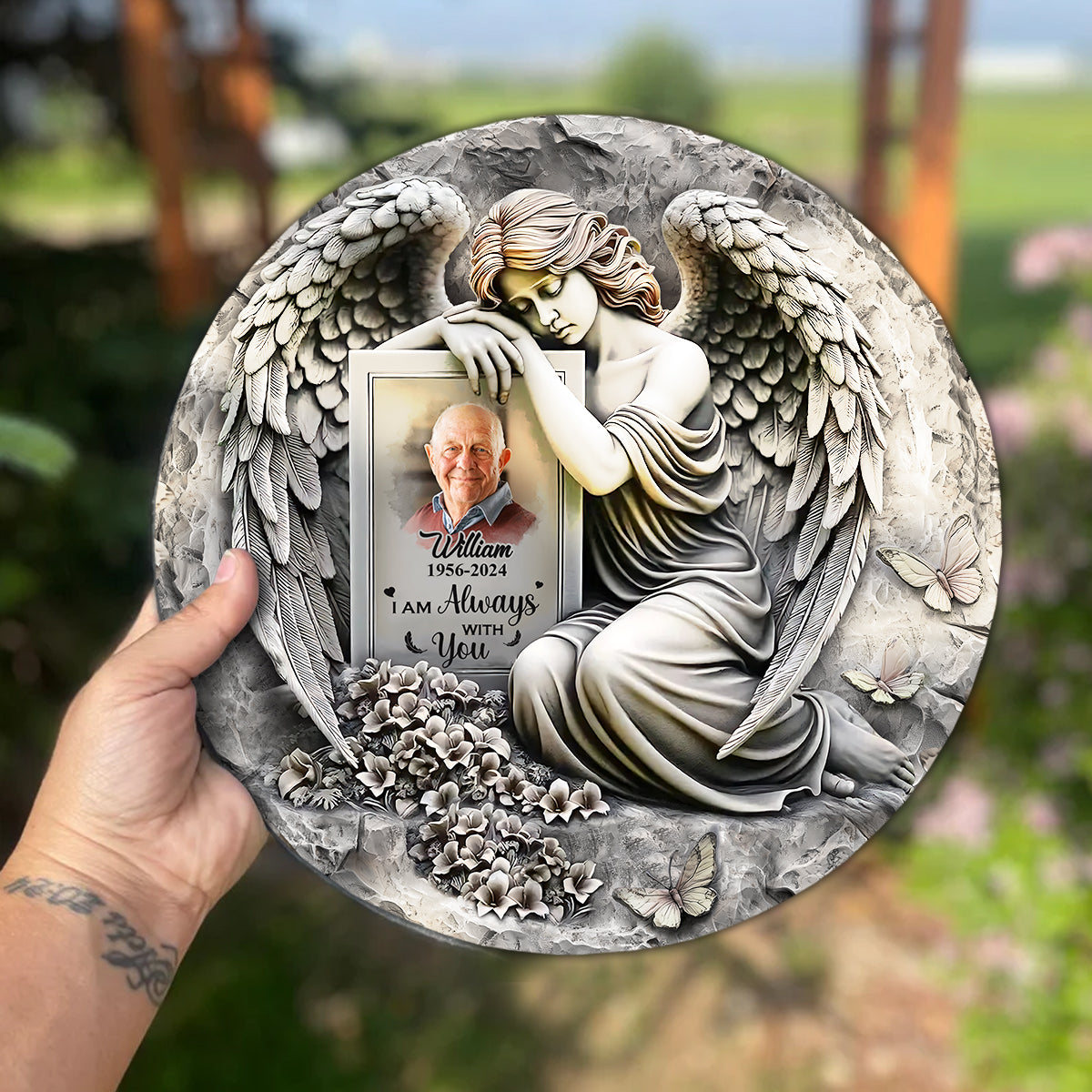 I'm Always With You - Personalized Memorial Round Shaped Stone