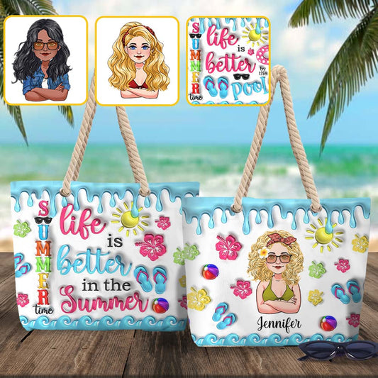 Life Is Better In Summer - Personalized Sea Lover Beach Bag