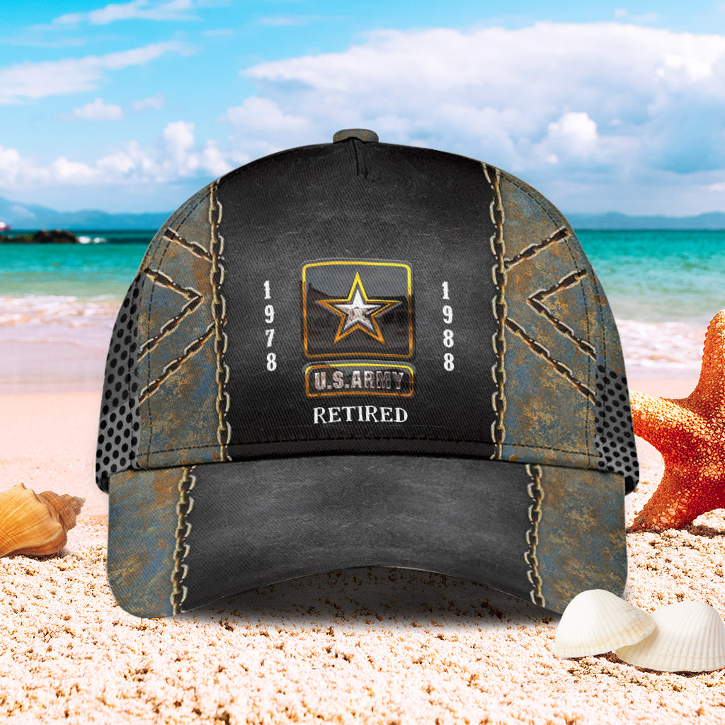 Retired Veteran American Pride - Personalized Veteran Classic Cap