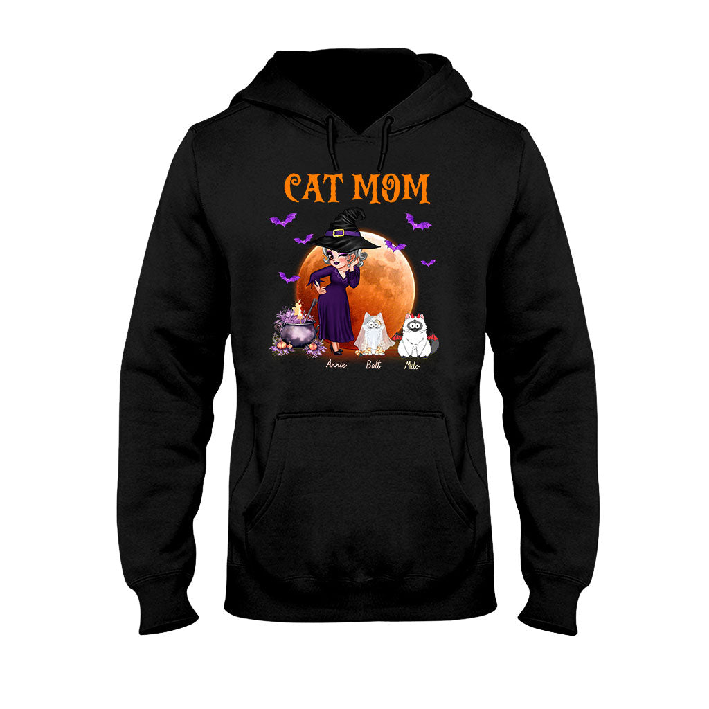 T-shirt et sweat à capuche personnalisés « Maman Chat Sorcière » - T-shirt et sweat à capuche personnalisés pour chats