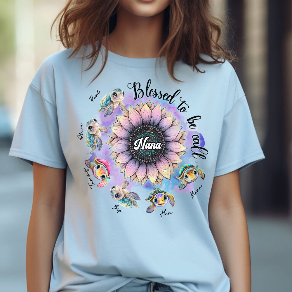 Blessed To Be Called Nana Any Title - Personalized Grandma T-shirt And Hoodie