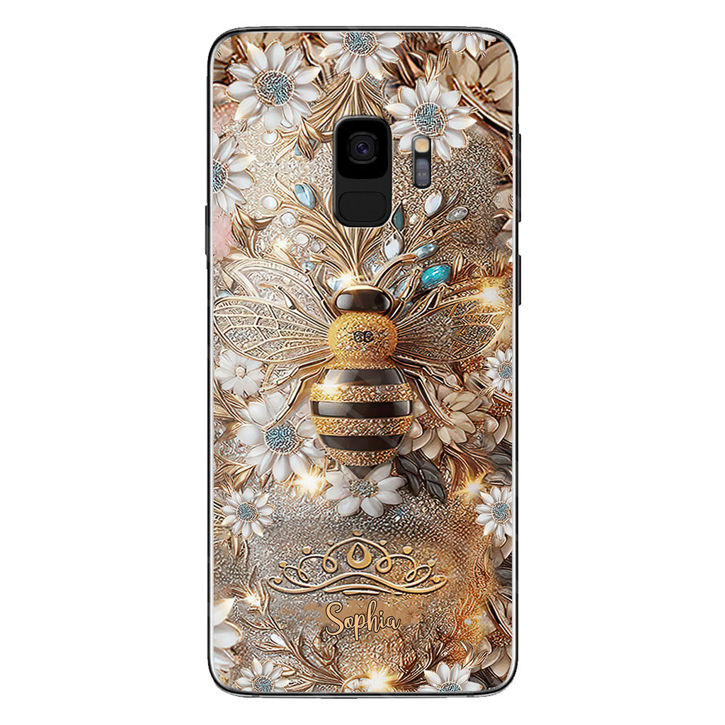 Coque de téléphone transparente personnalisée Queen Bee - Abeille