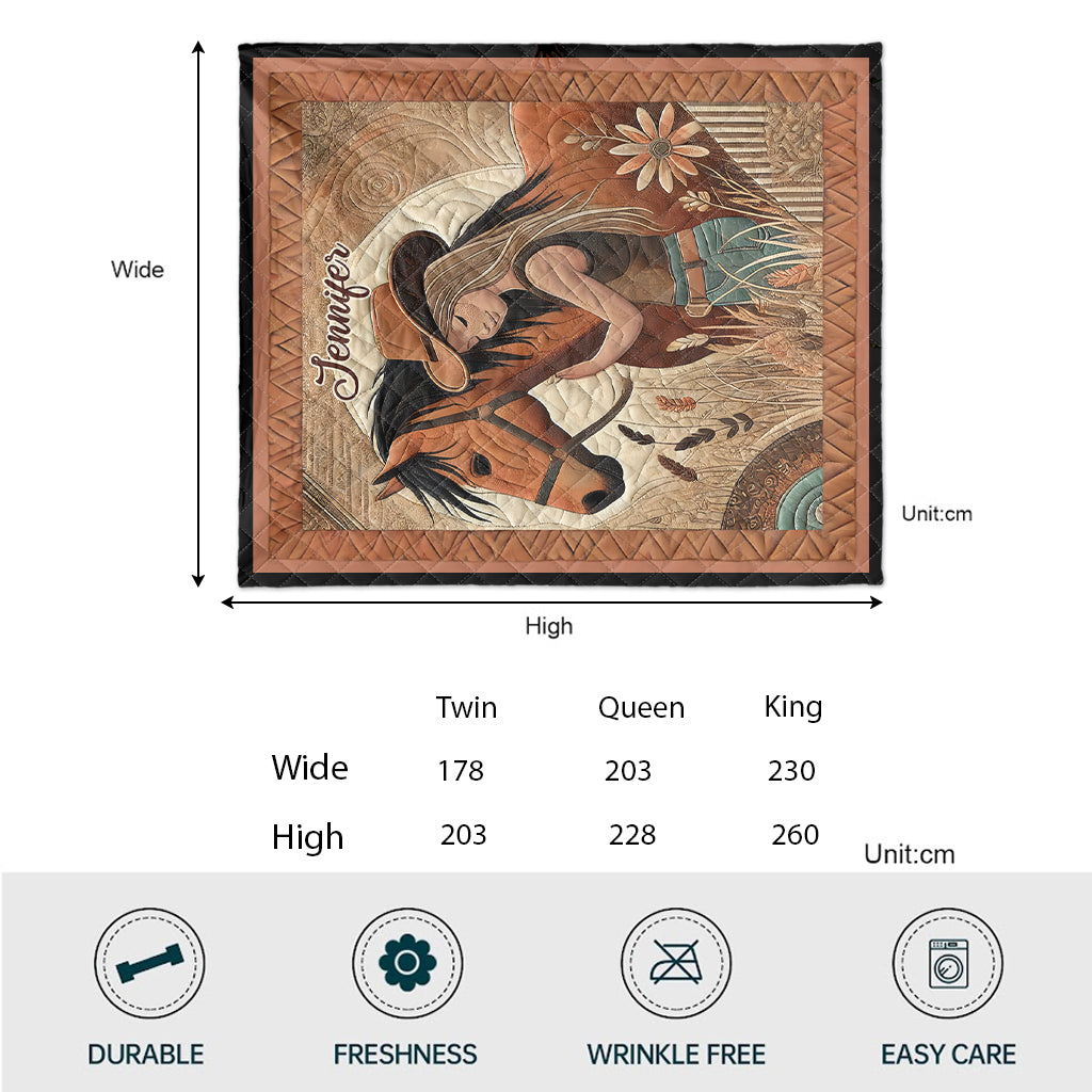 Amoureux des chevaux - Couverture personnalisée sur le thème des chevaux