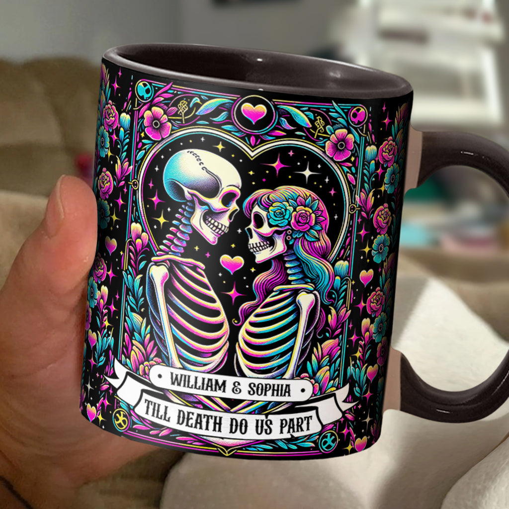 Jusqu'à ce que la mort nous sépare - Mug personnalisé à motif tête de mort