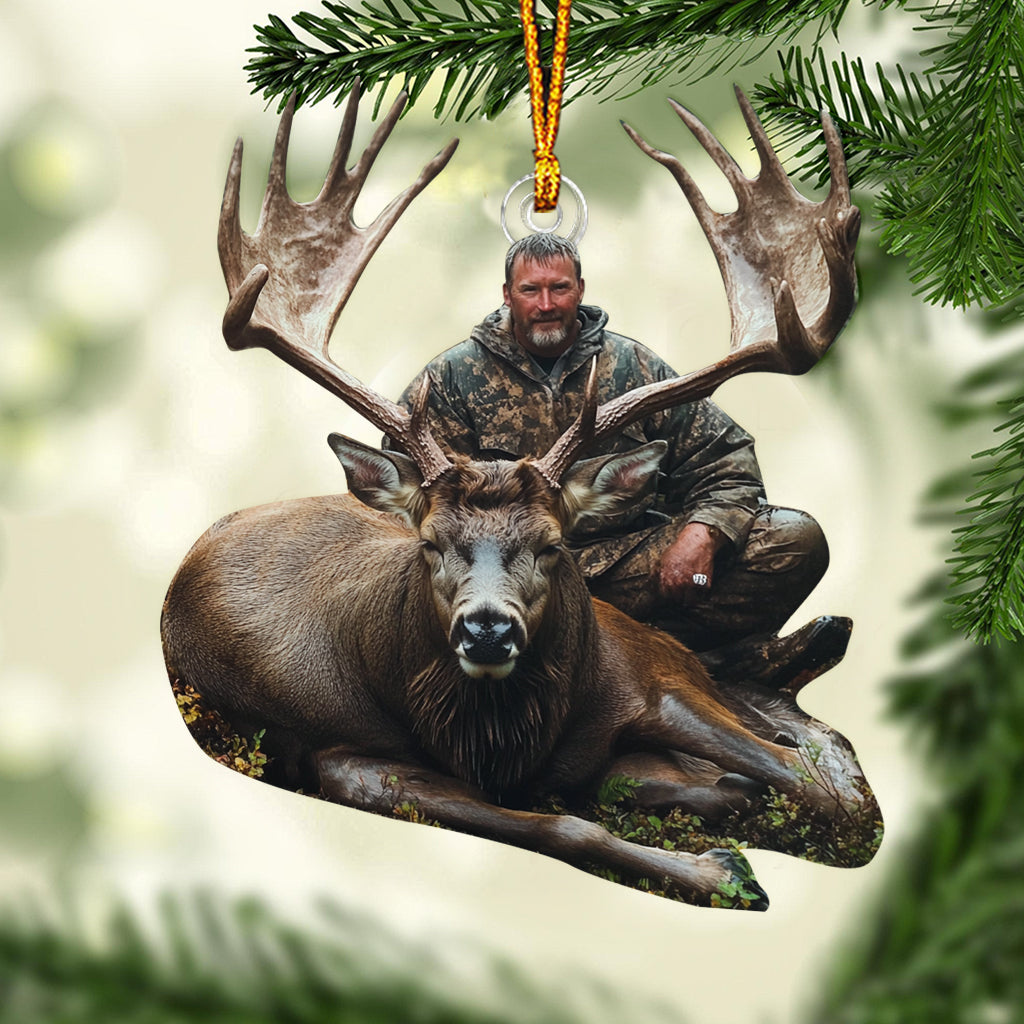 Any Photo Custom Onament - Personalized Hunting Custom Shaped Ornament