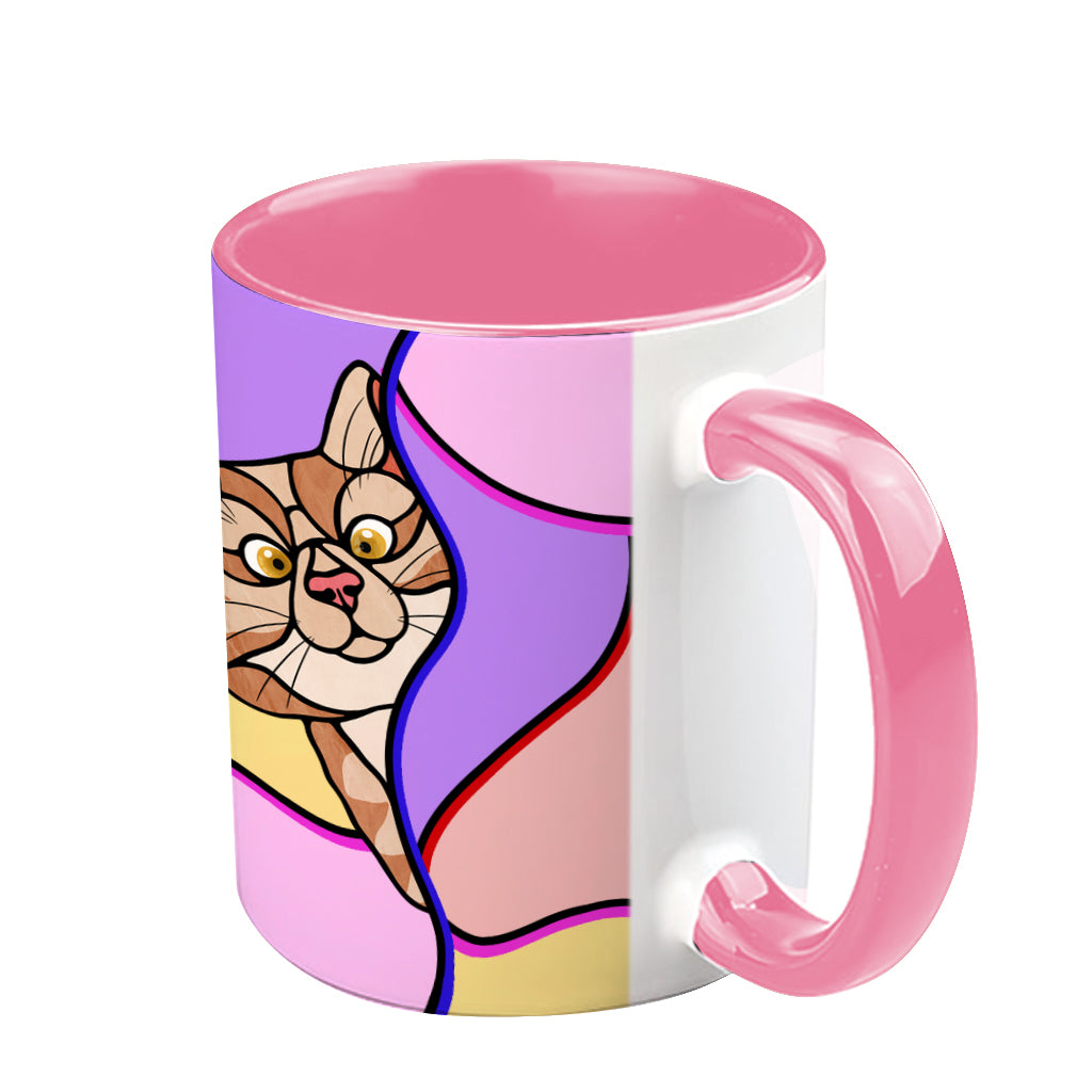 Mug personnalisé à motif chat « Chats qui regardent »