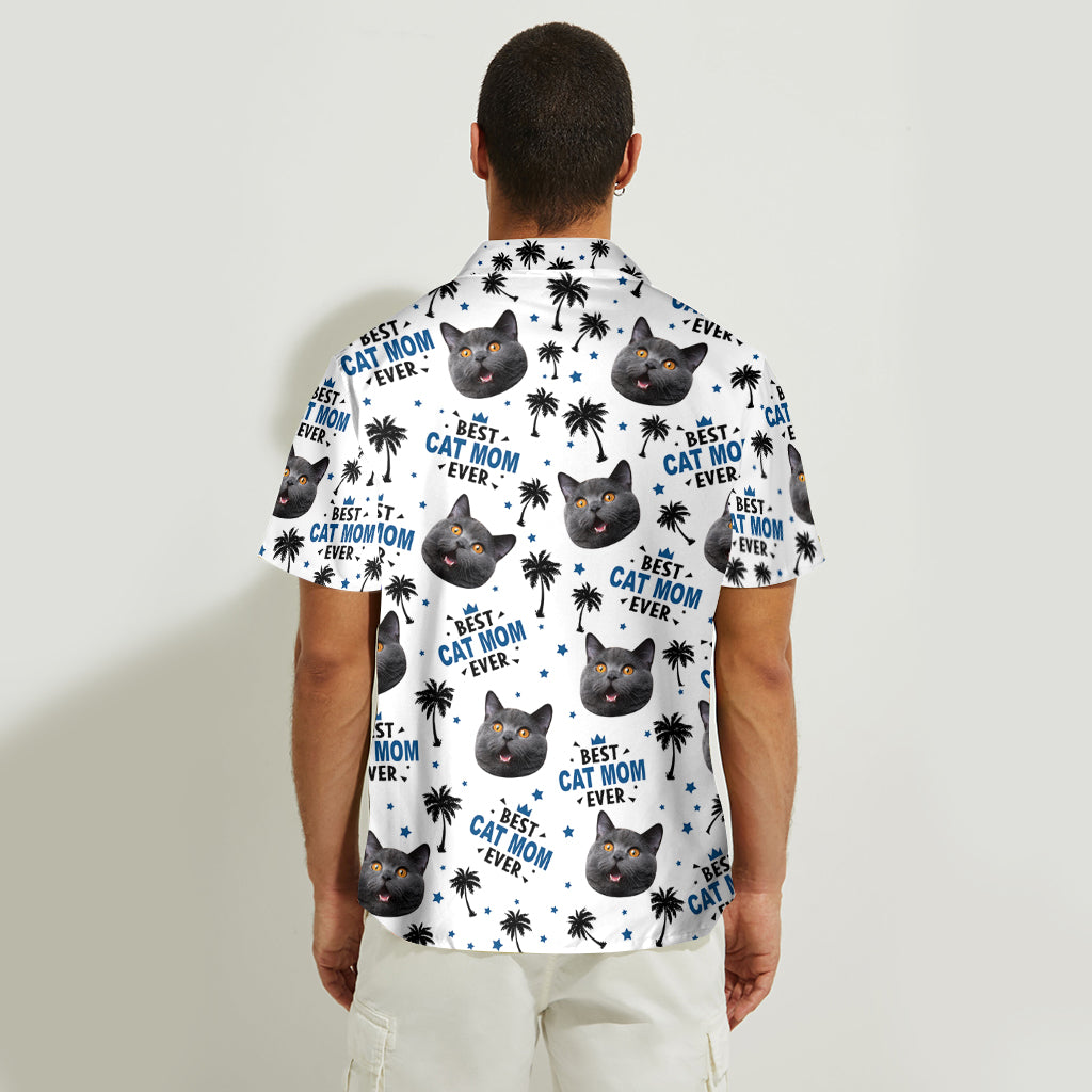 Meilleure maman et meilleur papa à fourrure du monde - Chemise hawaïenne personnalisée pour chat