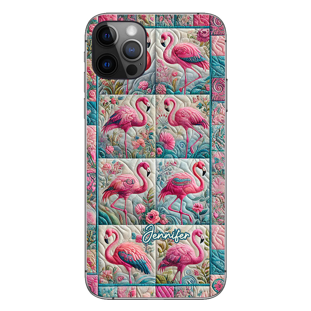 Coque de téléphone flamant rose vintage personnalisée