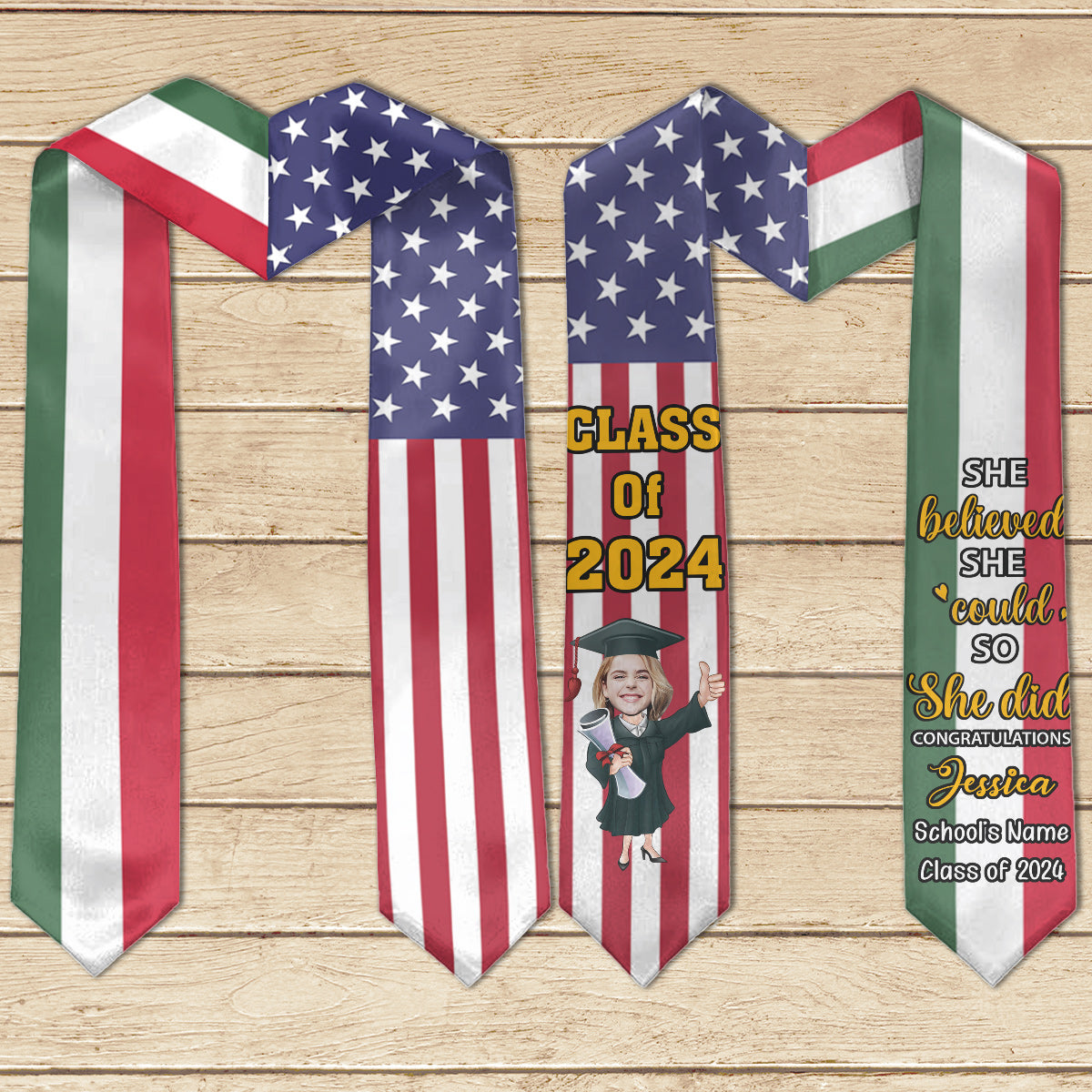 Graduation Girl 2024 - Personalized Graduation Graduation Stole