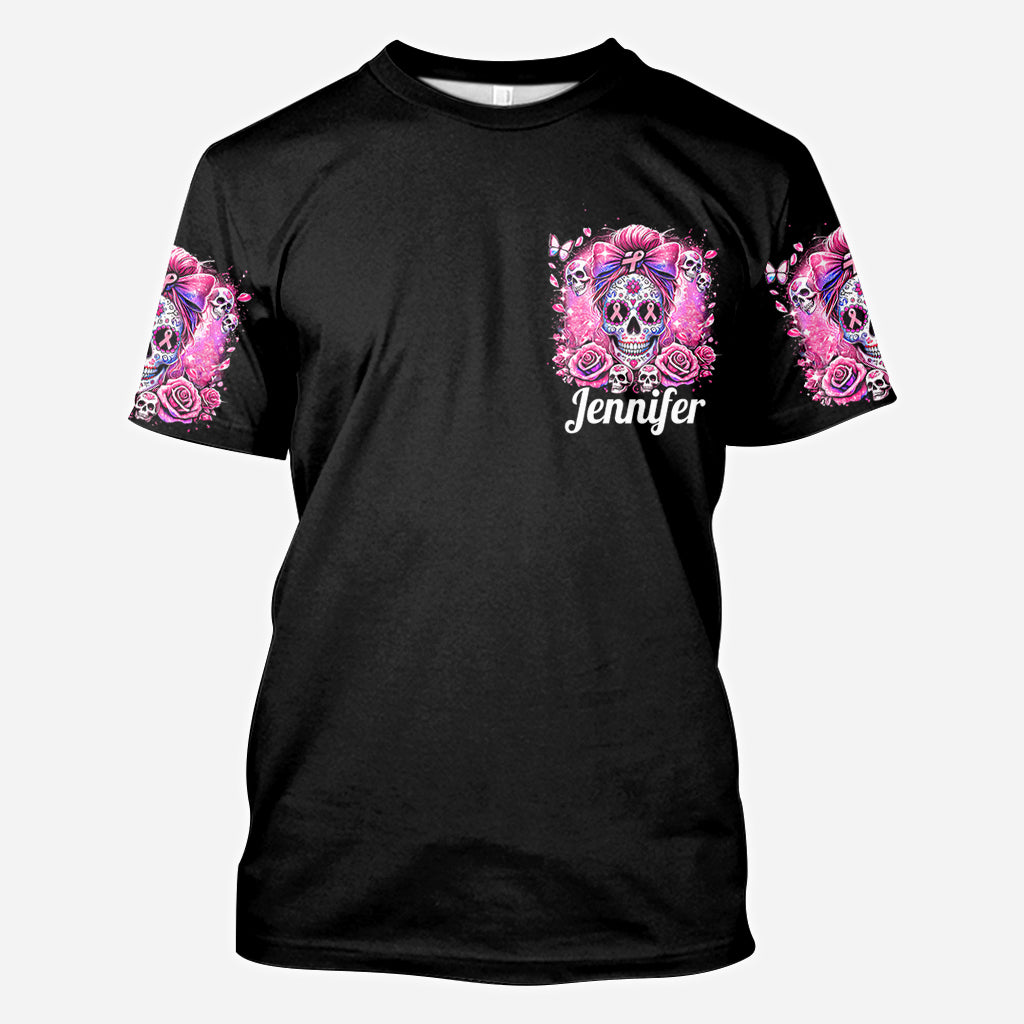 En octobre, on porte du rose - T-shirt personnalisé intégral pour la sensibilisation au cancer du sein