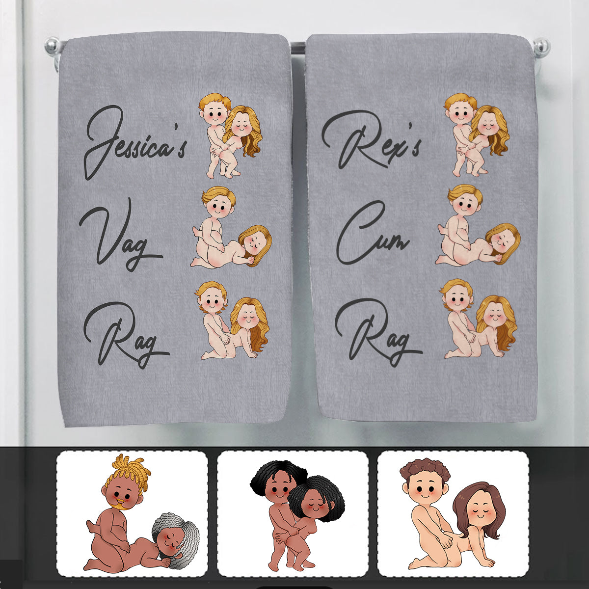 Serviette personnalisée pour couple