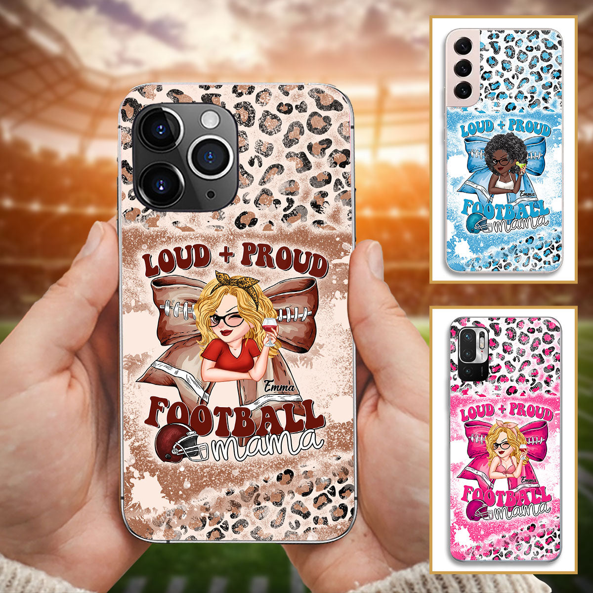 Coque de téléphone transparente personnalisée « Football Loud Proud » (Tous titres)