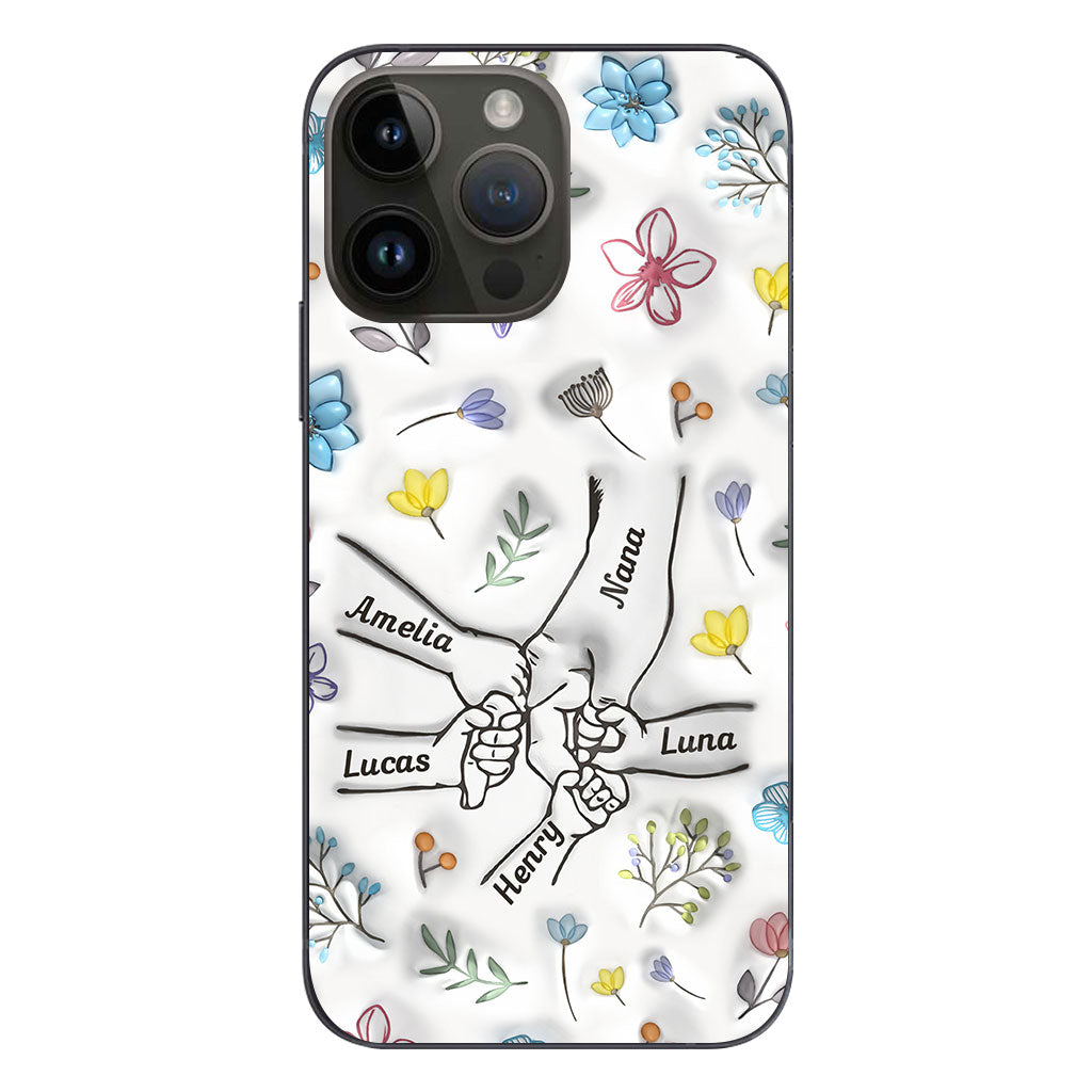 Mamie qui se tient la main - Coque de téléphone personnalisée pour grand-mère