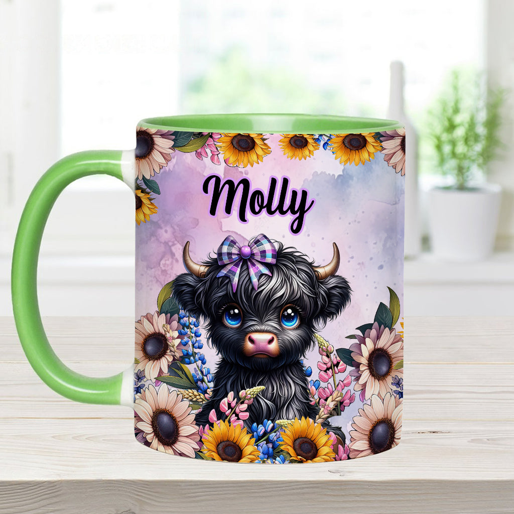 Mignonne petite vache des Highlands - Mug personnalisé