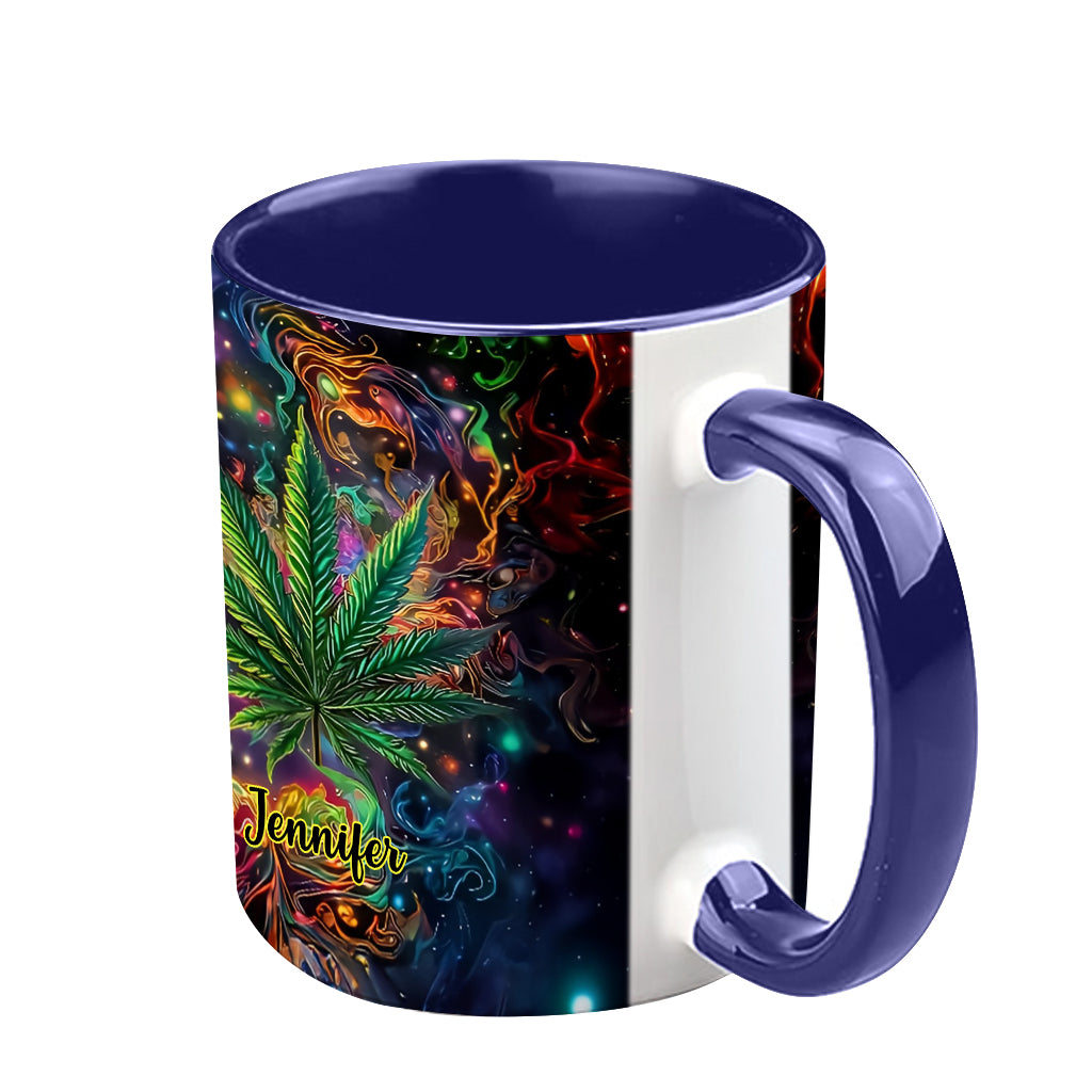 Mug personnalisé « Stoner Chick » avec motif cannabis