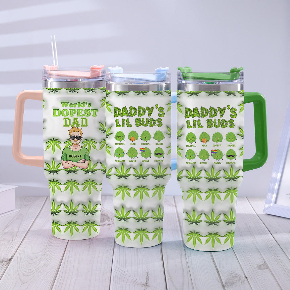 Le papa le plus cool du monde - Gobelet isotherme personnalisé avec anse