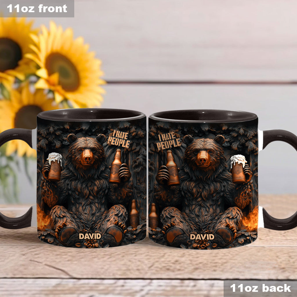 Je déteste les gens - Mug de camping personnalisé