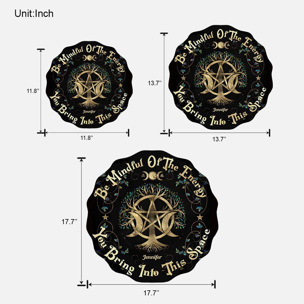 Soyez attentif·ve·s - Panneau en bois personnalisé « Sorcière » en forme de sorcière