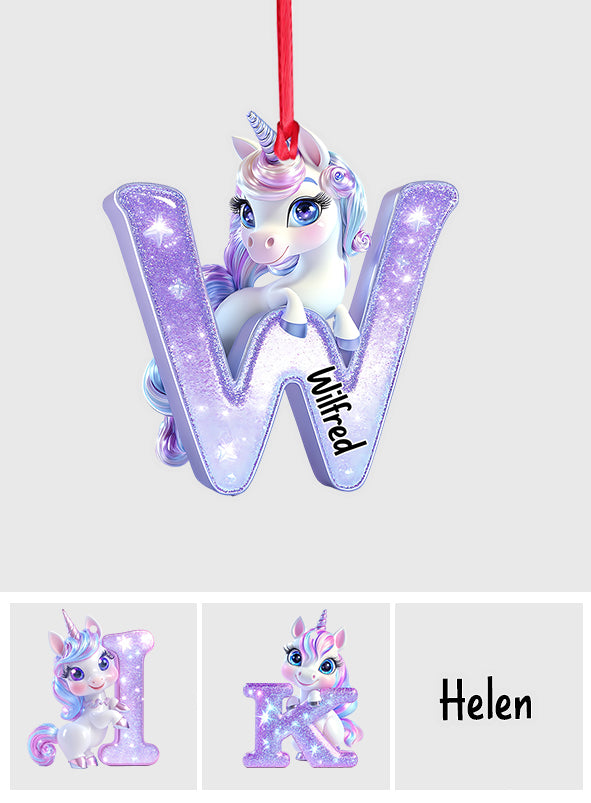 Cartoon Unicorns - Personalized Kid Ornament