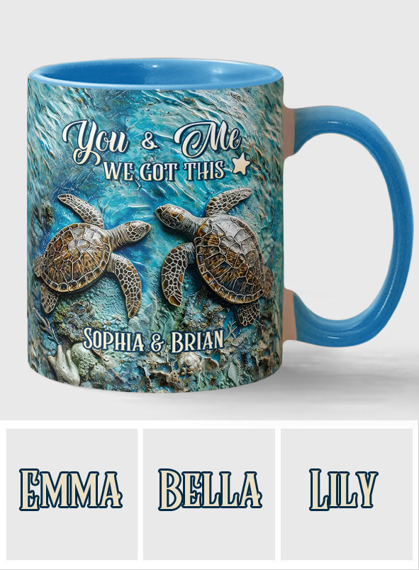 Toi, moi et la mer - Mug personnalisé pour couple