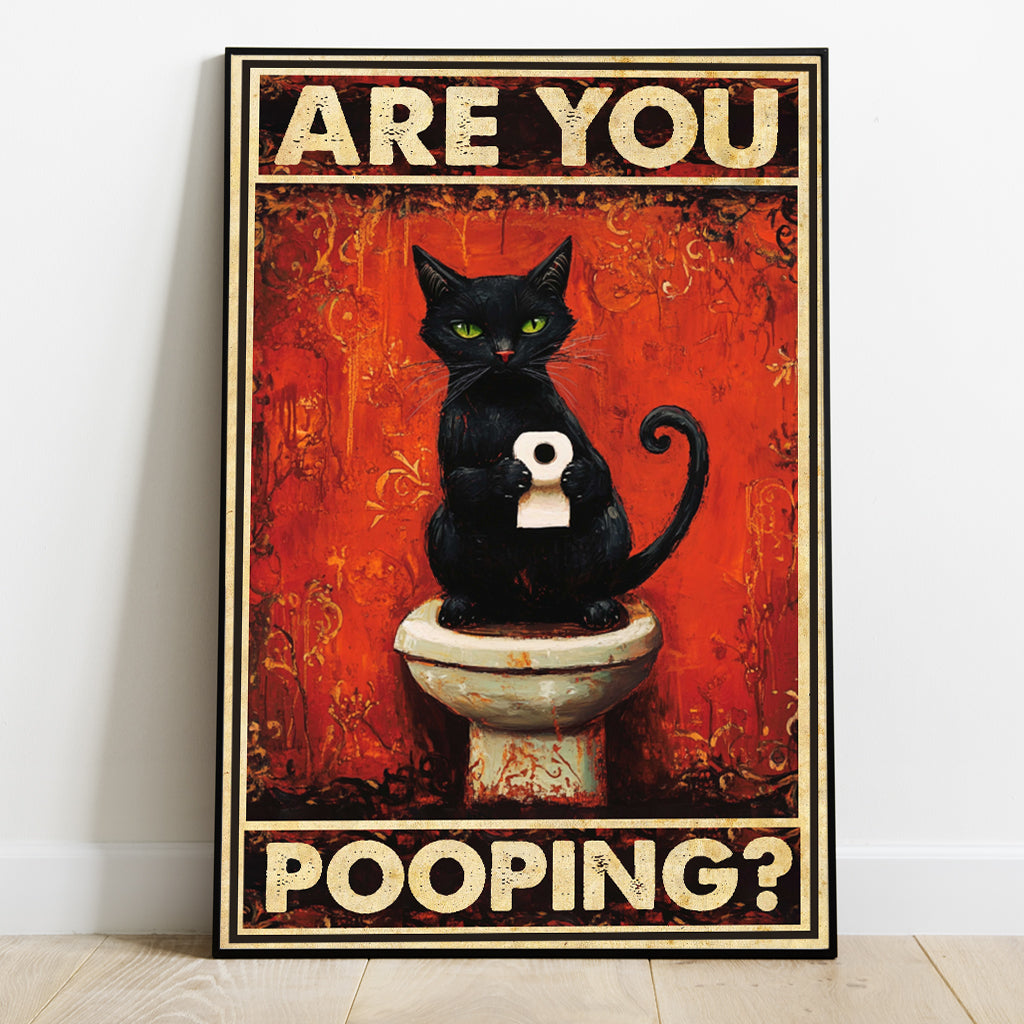 Êtes-vous en train de péter ? - Toile et affiche Chat Noir