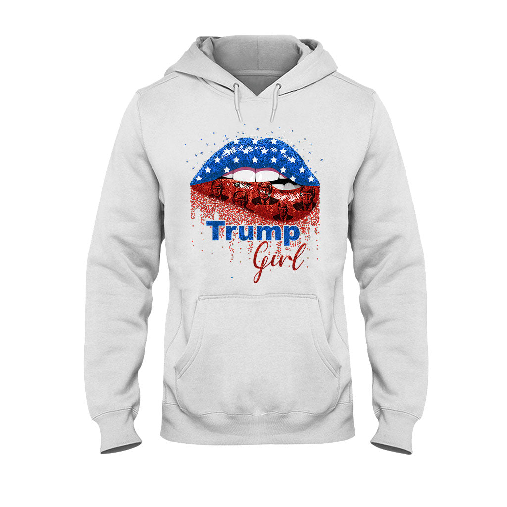 American Lips Trump Girl 2024 - T-shirt And Hoodie