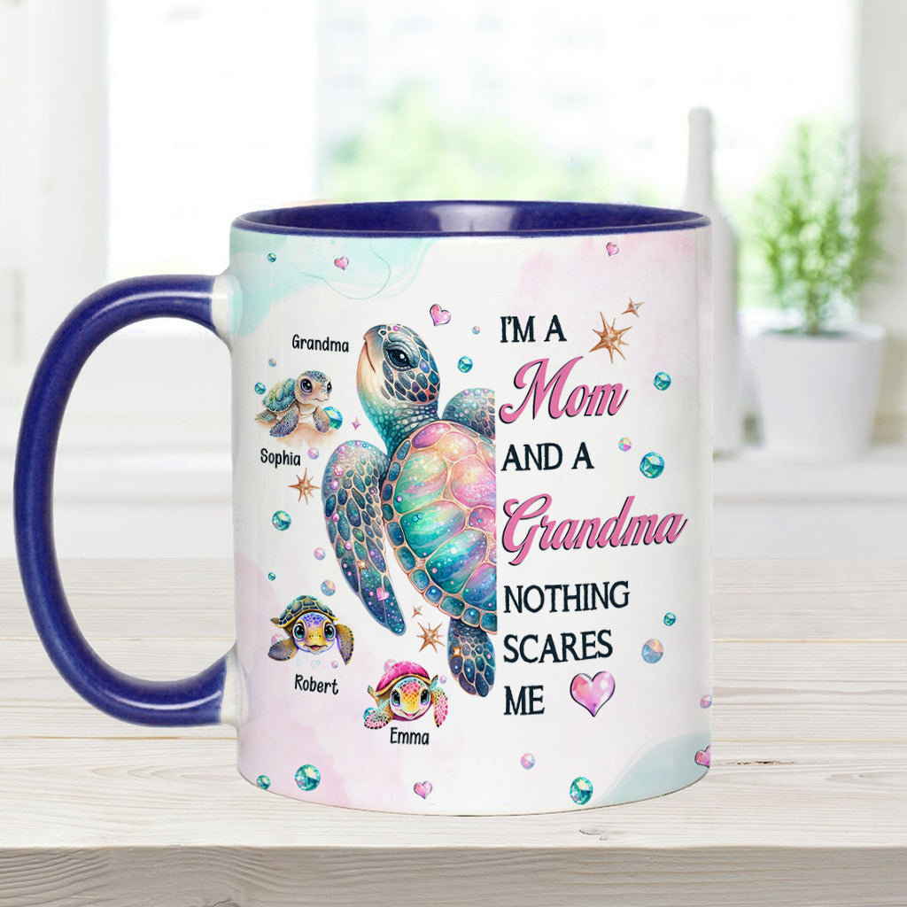 Rien ne me fait peur, mamie tortue - Mug personnalisé pour mamie
