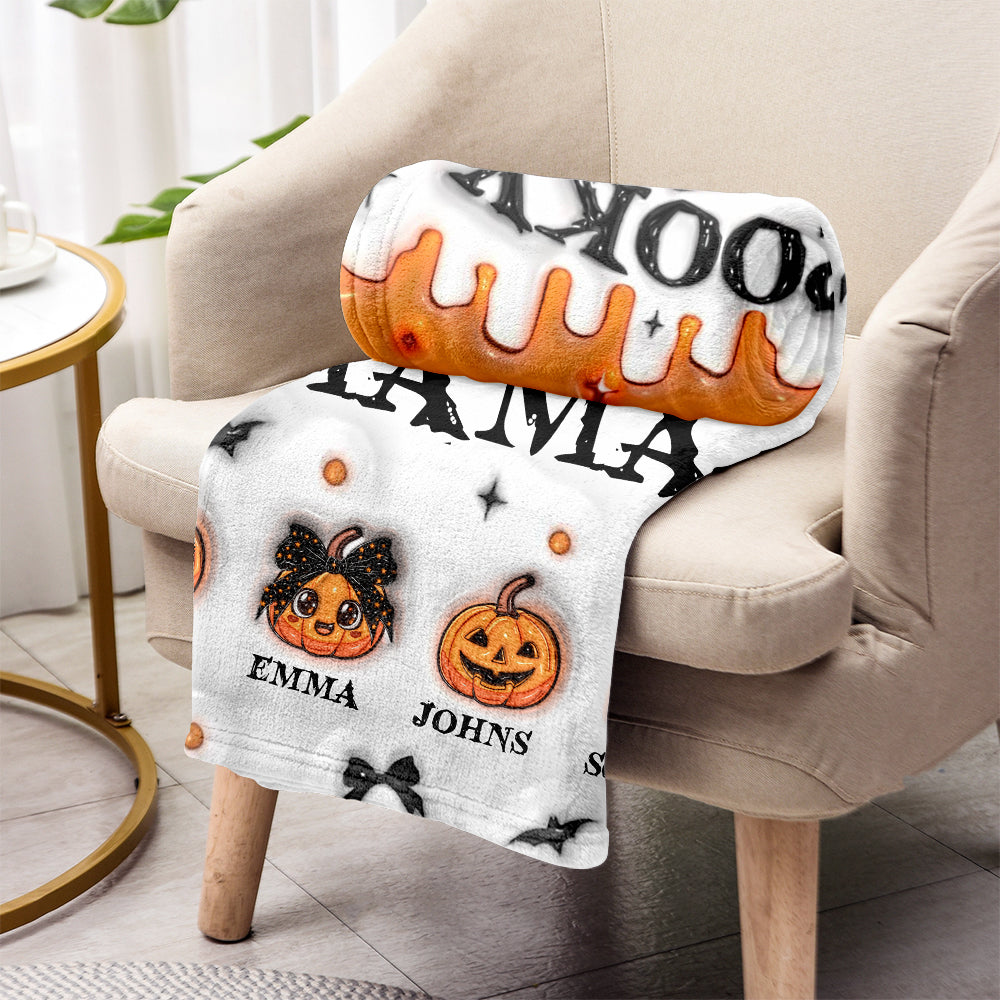 Spooky Mama Grandma Nana - Personalized Mother Blanket