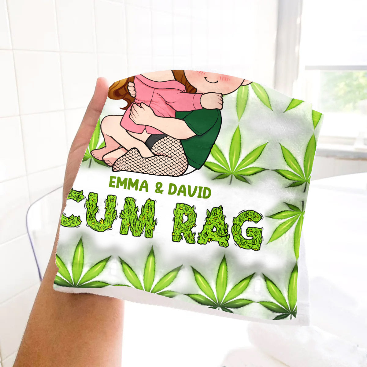 Serviette personnalisée pour couple exigeant - Cum Rag