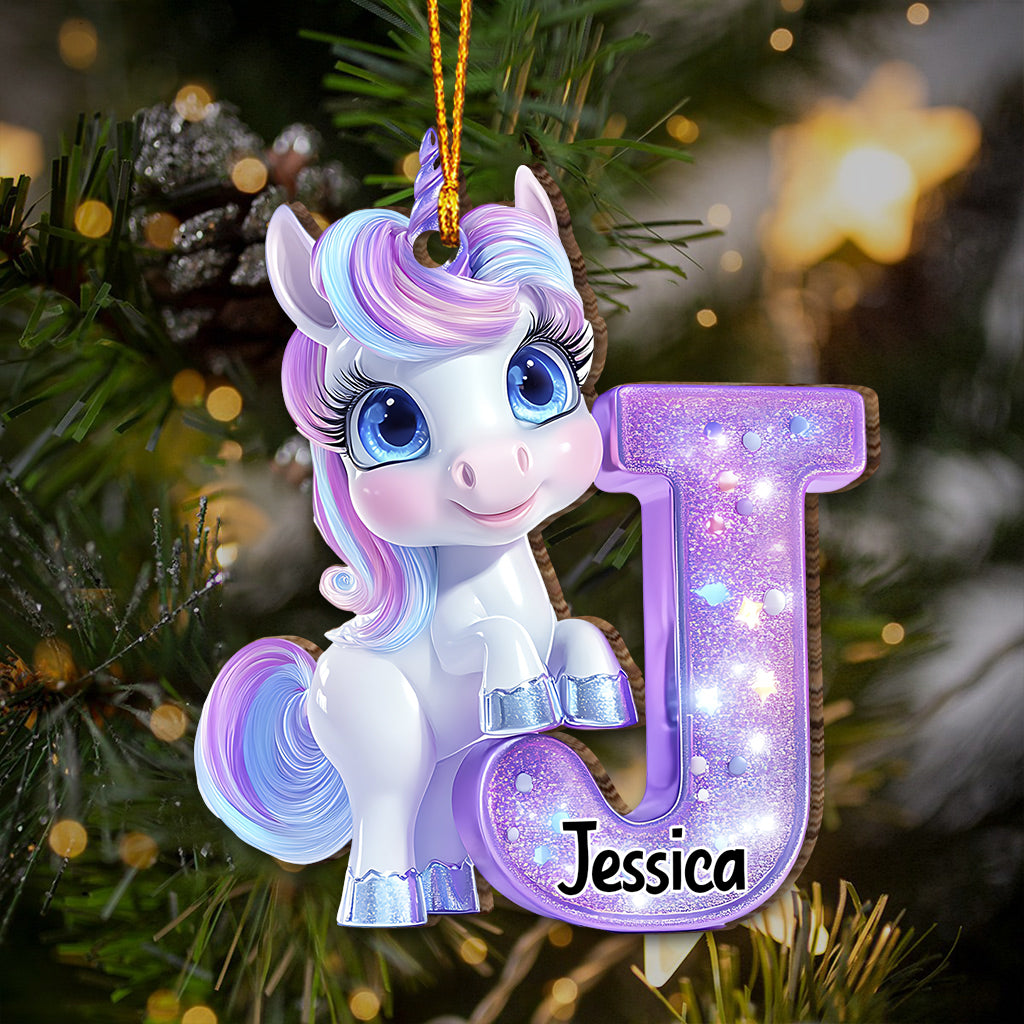 Cartoon Unicorns - Personalized Kid Ornament
