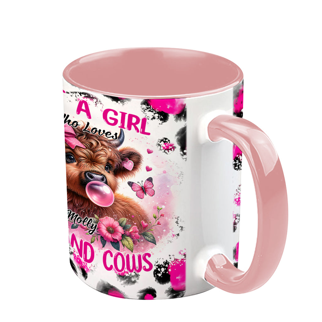 Mug personnalisé avec une adorable vache rose des Highlands