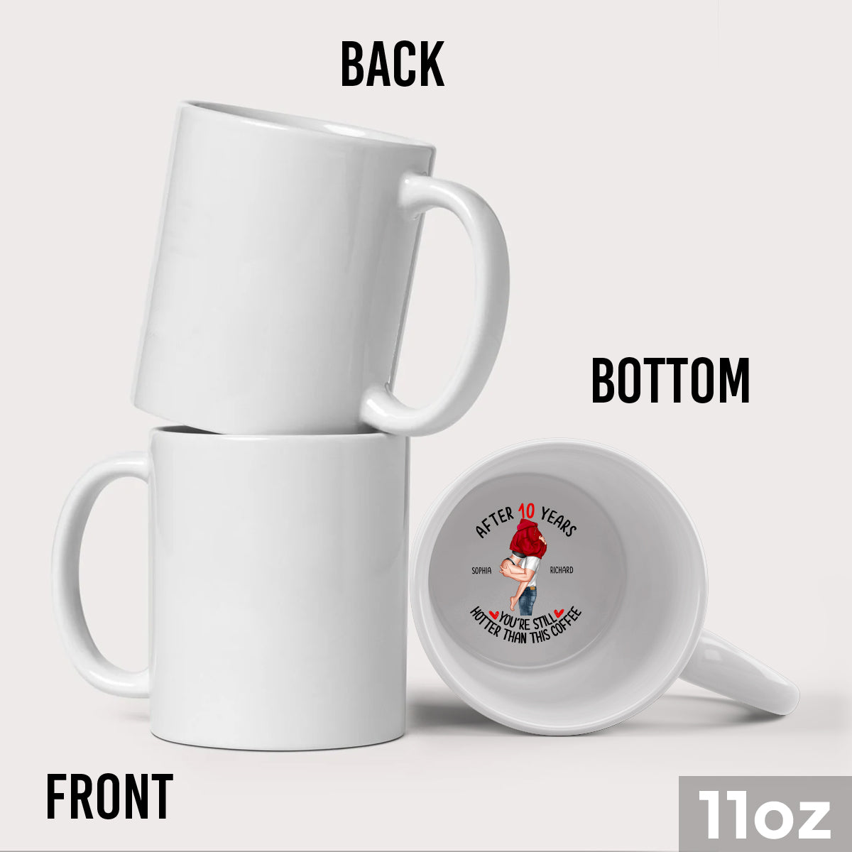 Tu es encore plus sexy que ce café - Mug personnalisé pour couple avec message caché